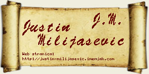 Justin Milijašević vizit kartica